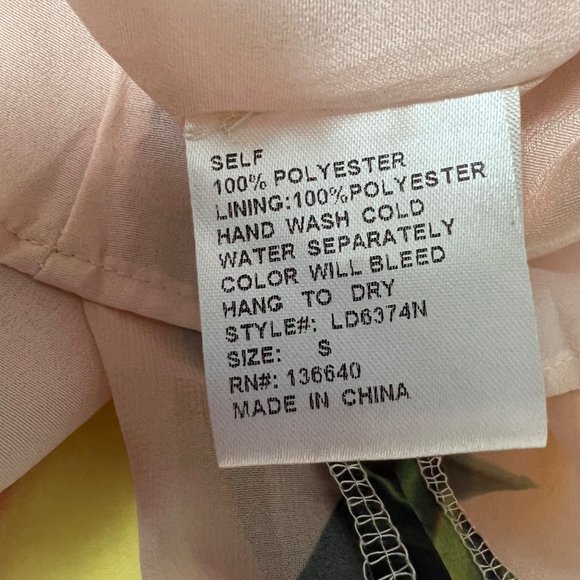 L’Atiste by Amy Peach Floral Chiffon Sleeveless Maxi Dress Open Back size Small - Picture 15 of 16